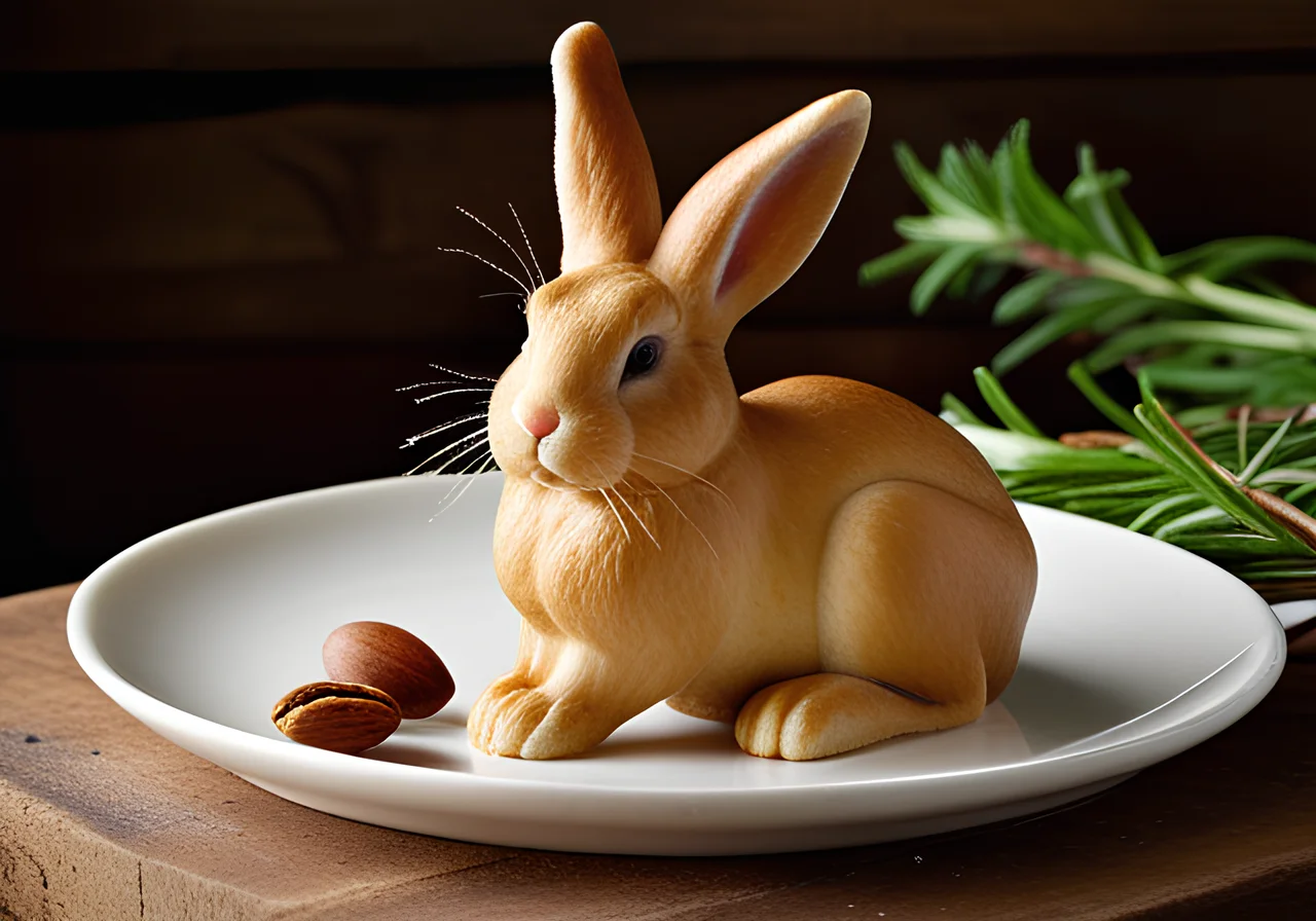 Easter Bunny from Yeast Dough