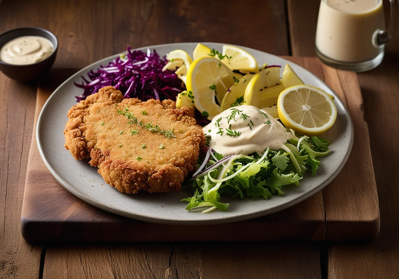 Chicken Schnitzel with Coleslaw