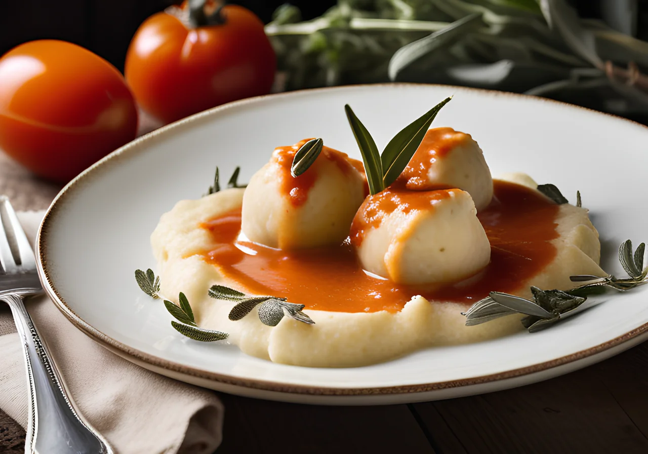 Potato Dumplings with Tomato Sage Sauce