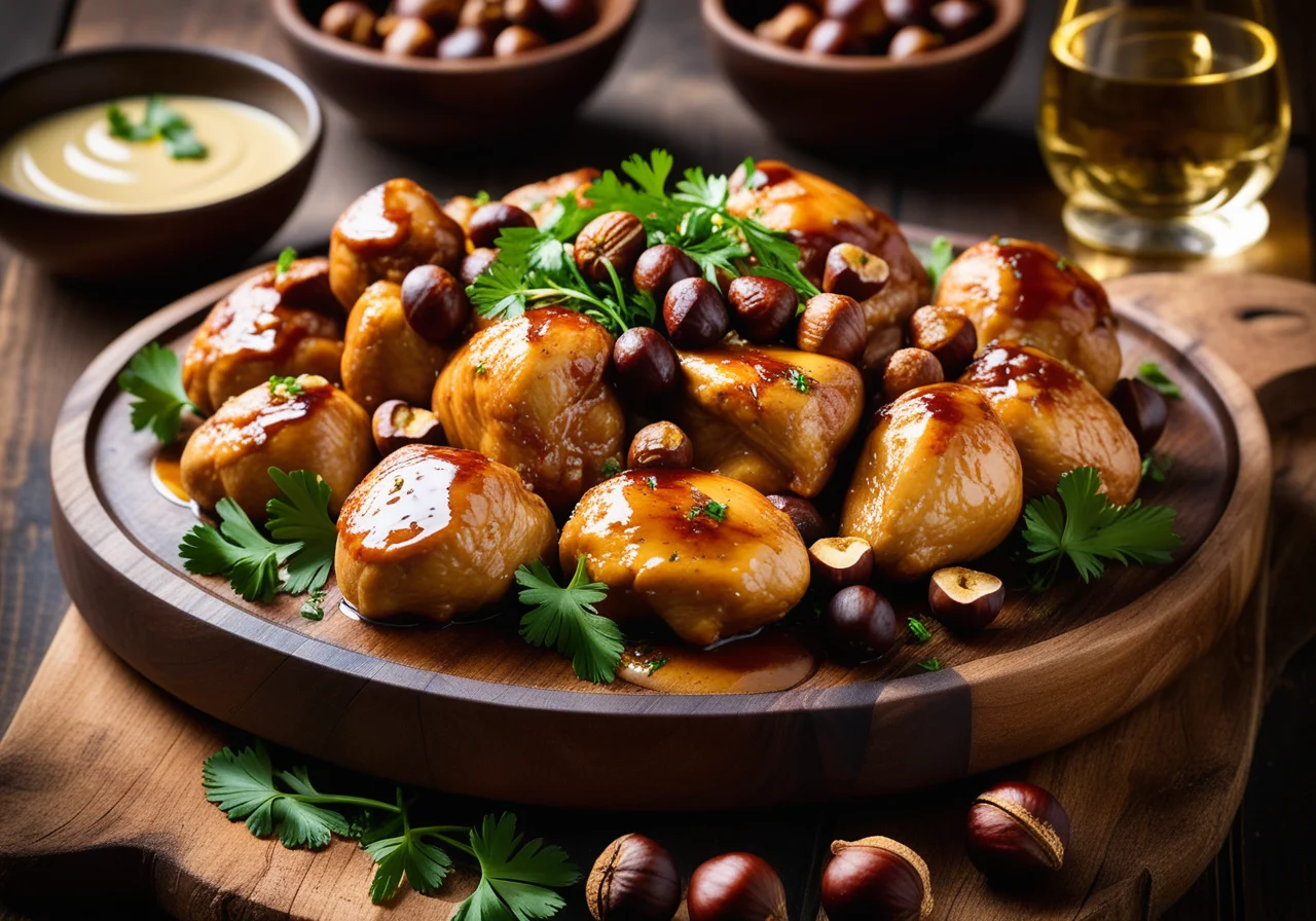 Esskastanien-Hähnchen