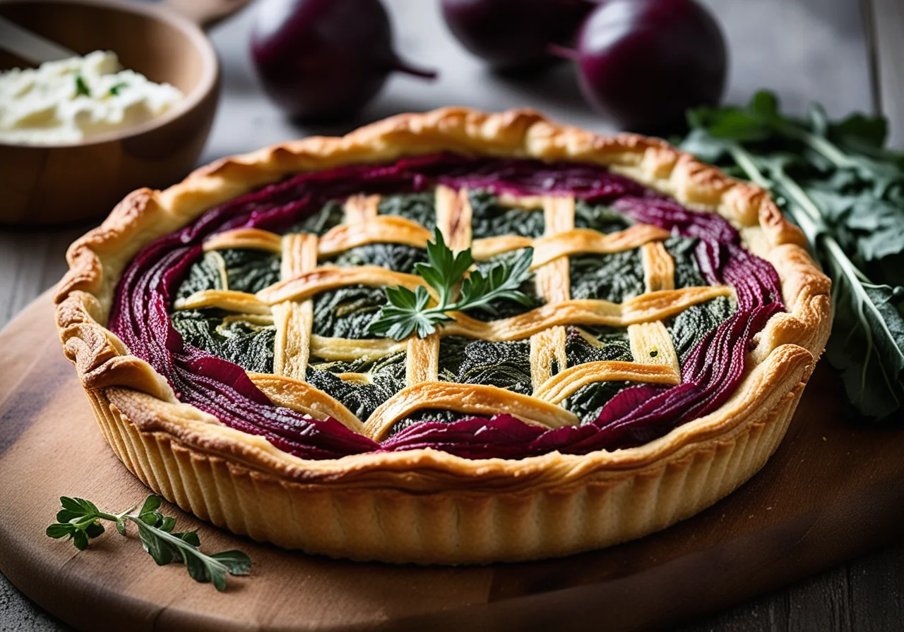 Red Beet Swiss Chard Cake