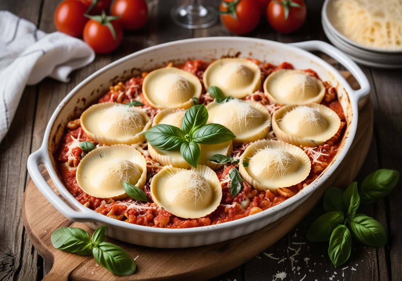 Conchiglioni Gratin stuffed with tuna and mozzarella