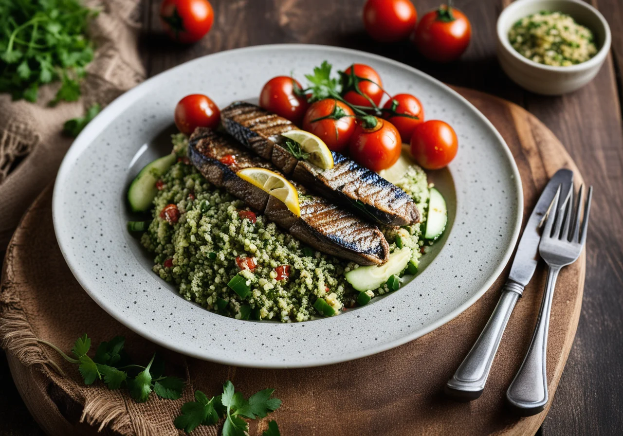 Grilled Sardines with Couscous Salad