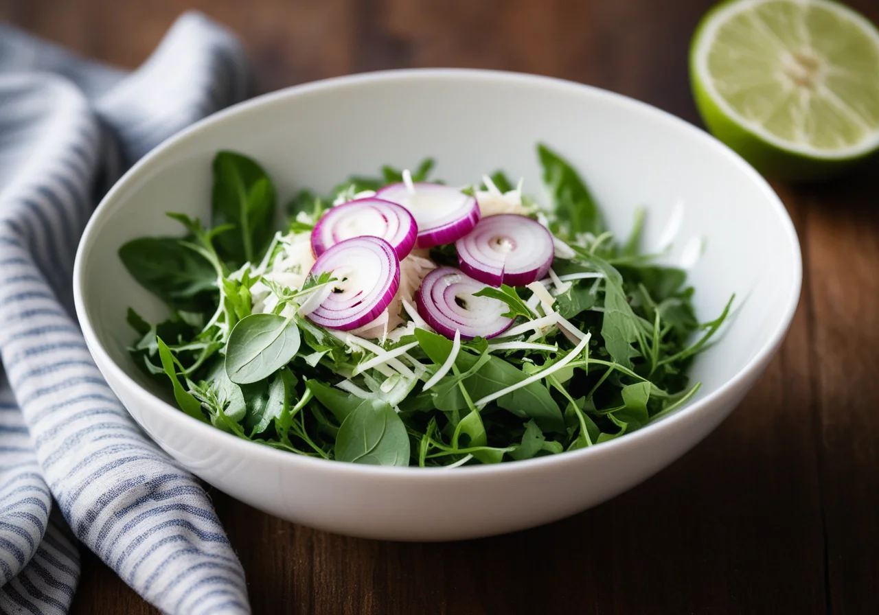 Arugula Coconut Salad with Crab Meat