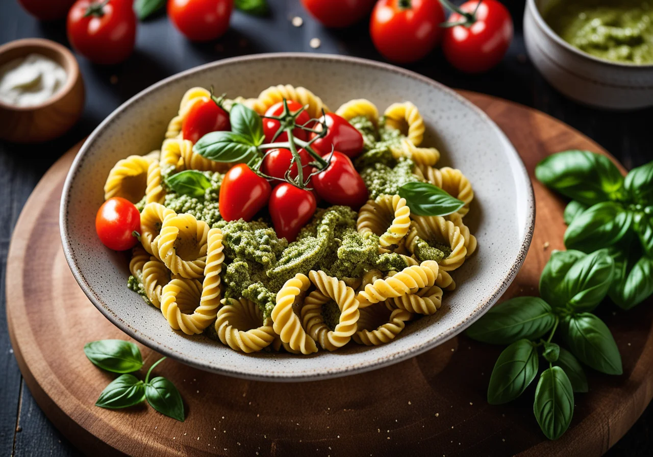 Pasta with Pesto and Vegetables