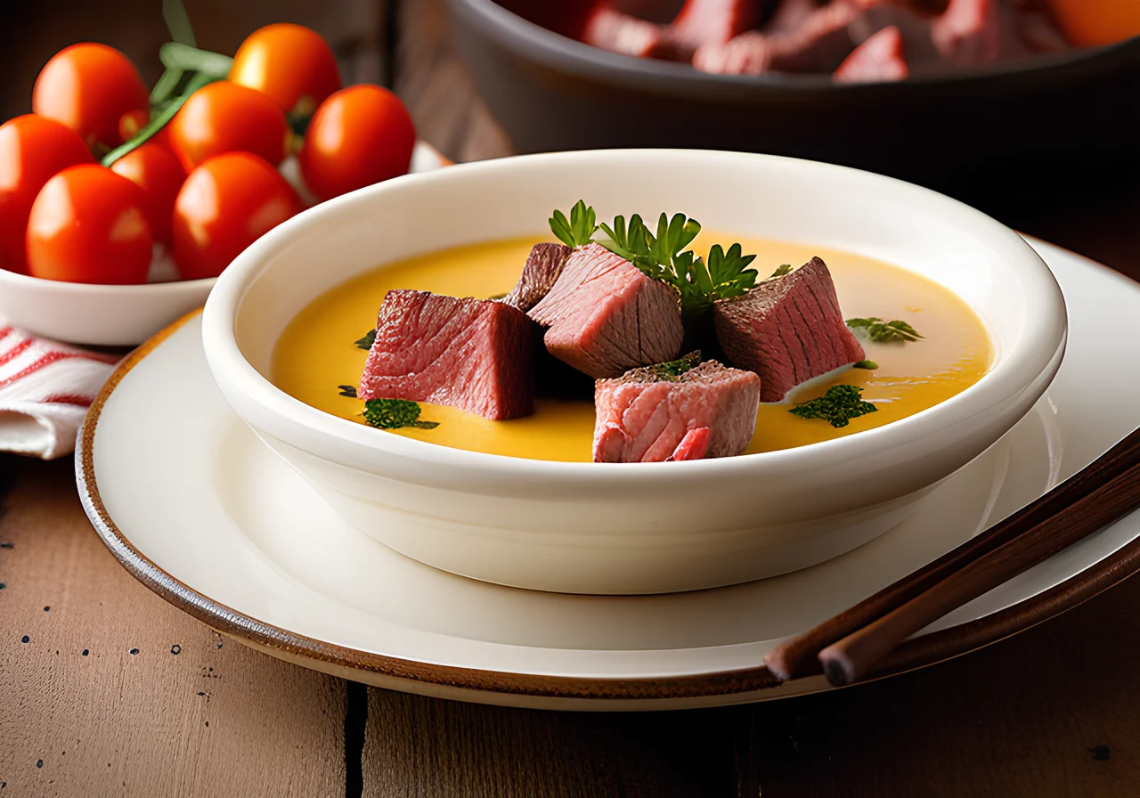 Fondue with Beef Fillet and Three Sauces