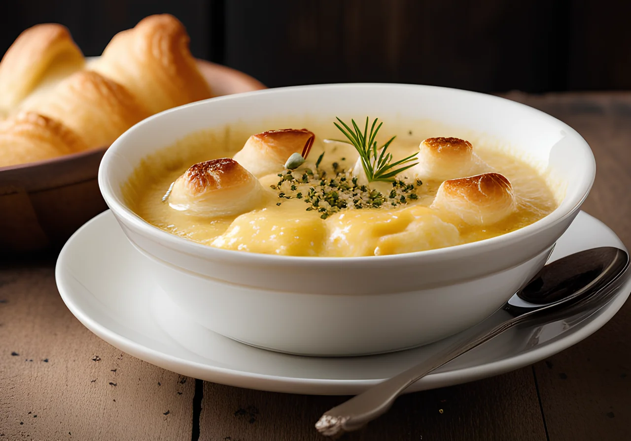 Onion Soup with Puff Pastry