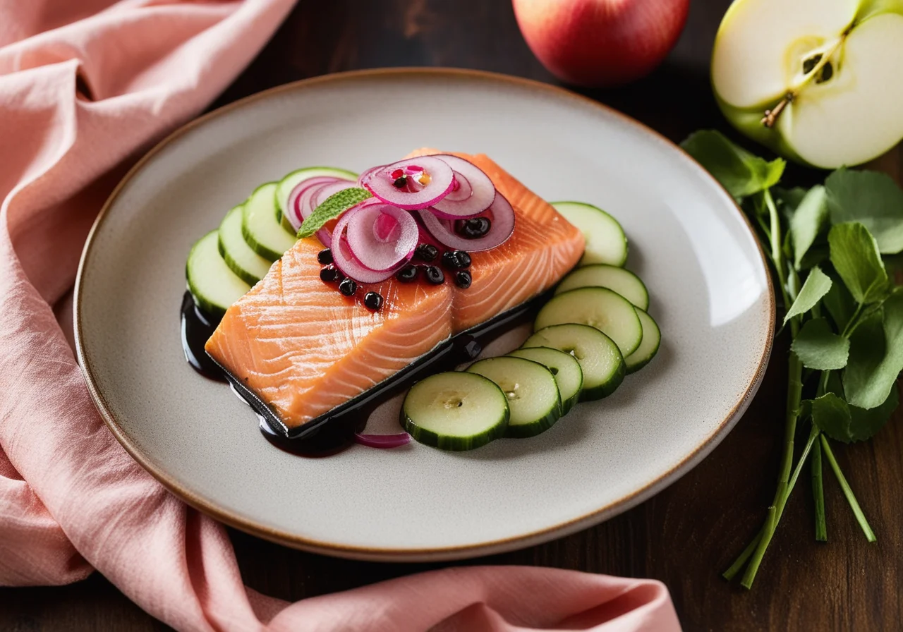 Smoked Salmon with Spicy Apple Salad