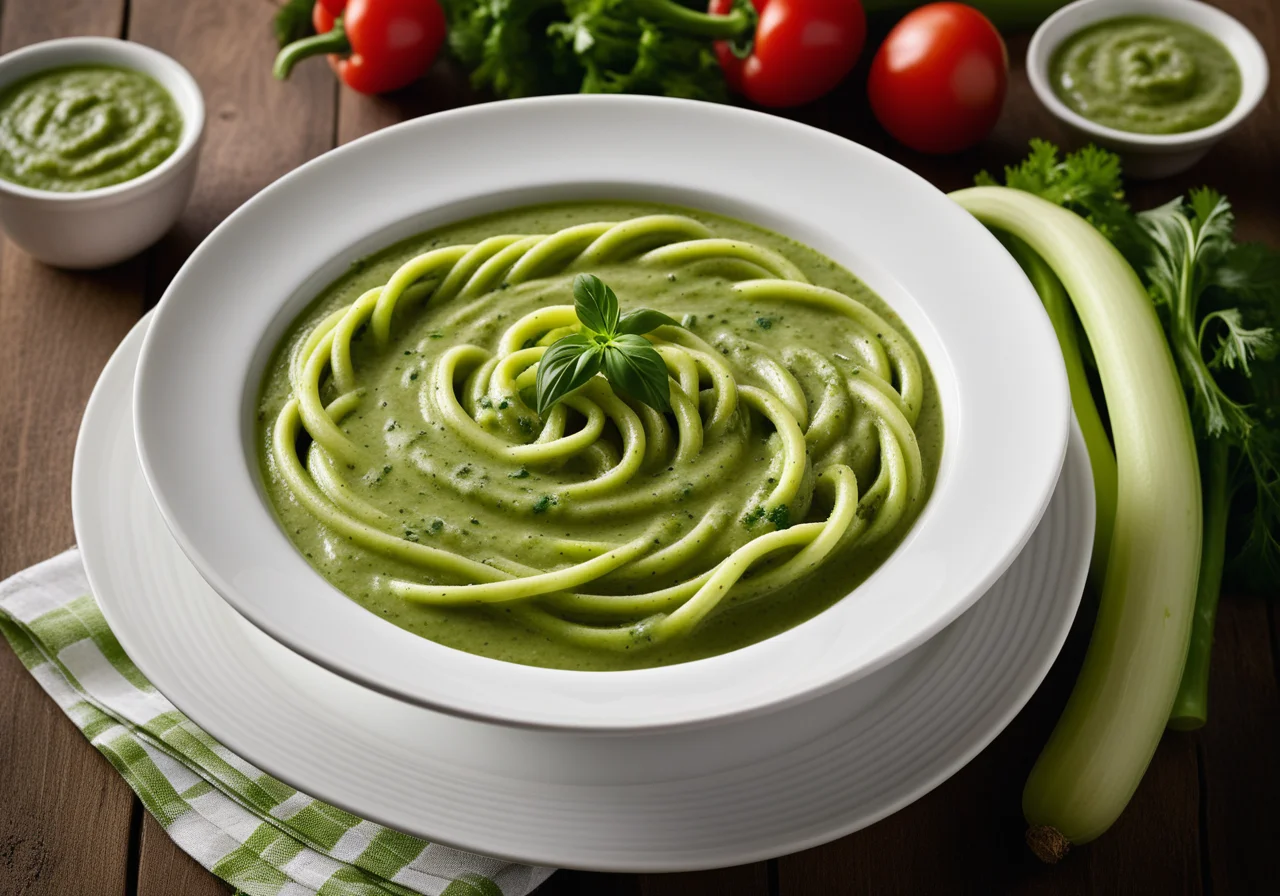 Spirelli with Green Vegetable Sauce