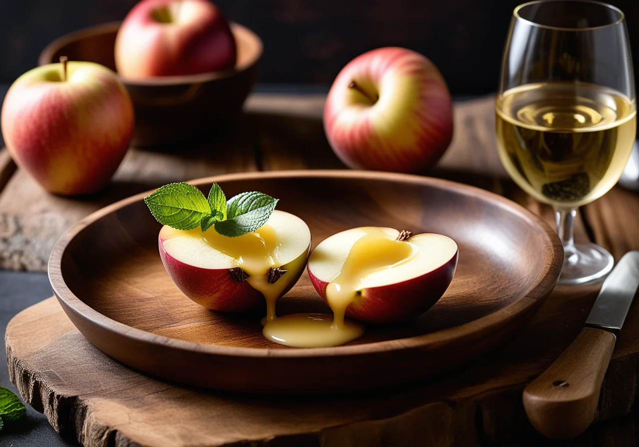 Cheese‑Filled Baked Apple