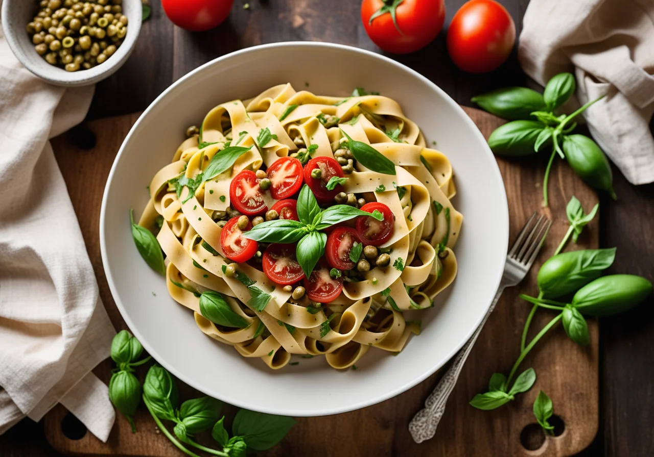 Pasta with Lentils and Capers