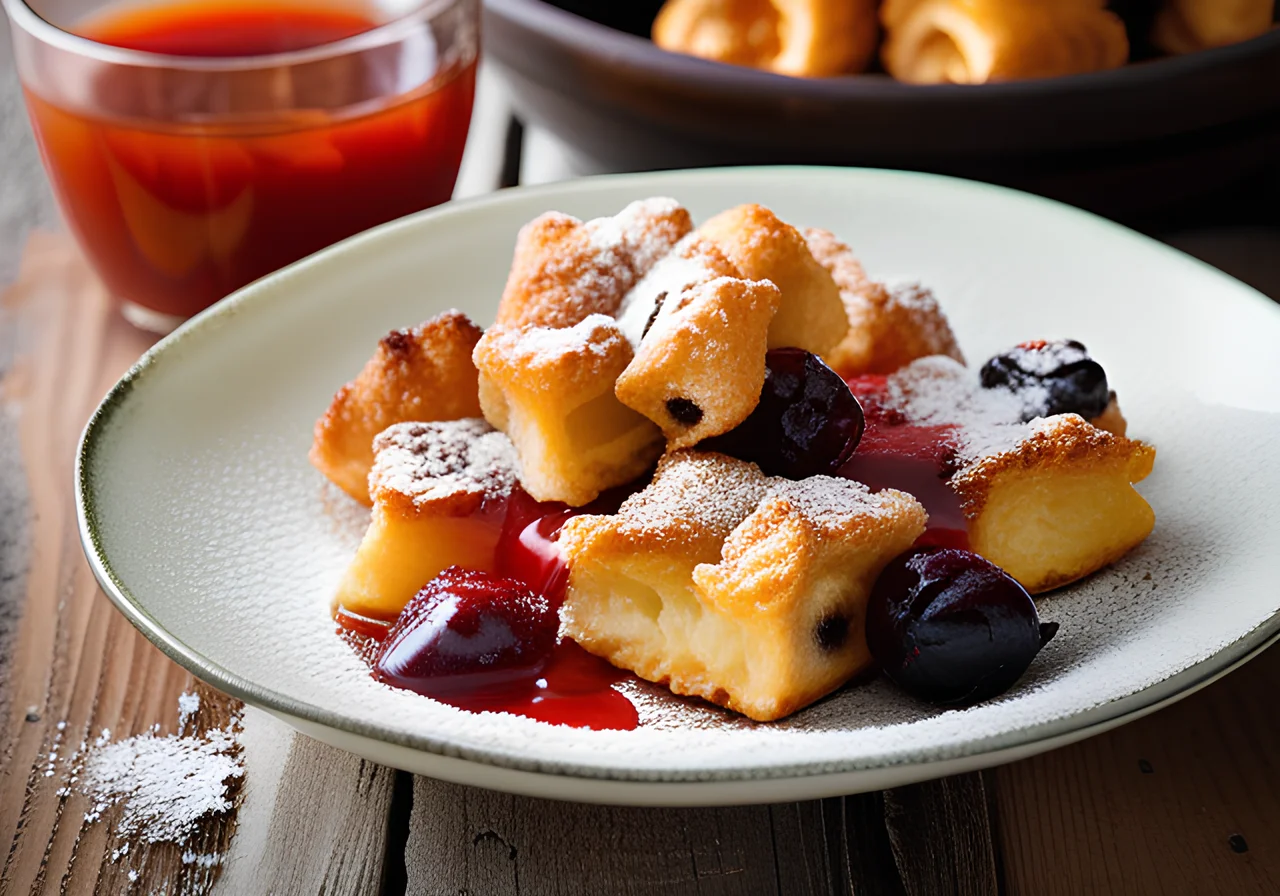 Kaiserschmarrn with Plum and Mirabelle Compote