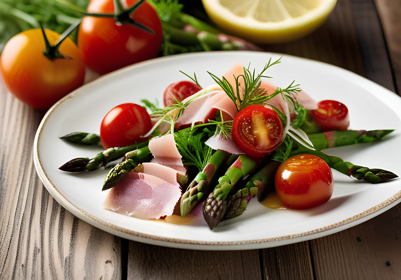 Asparagus Salad with Ham