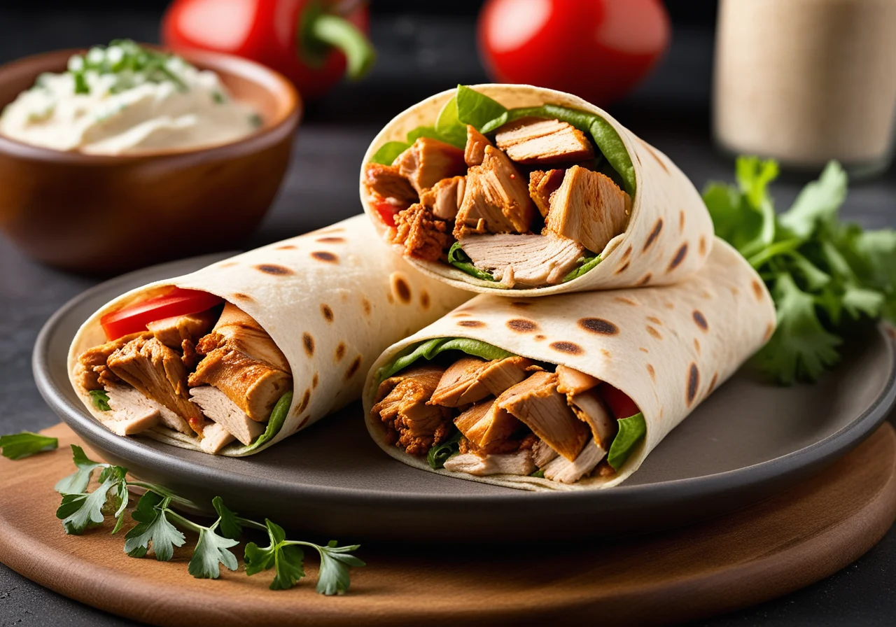 Chicken Wraps with Baked Chicken