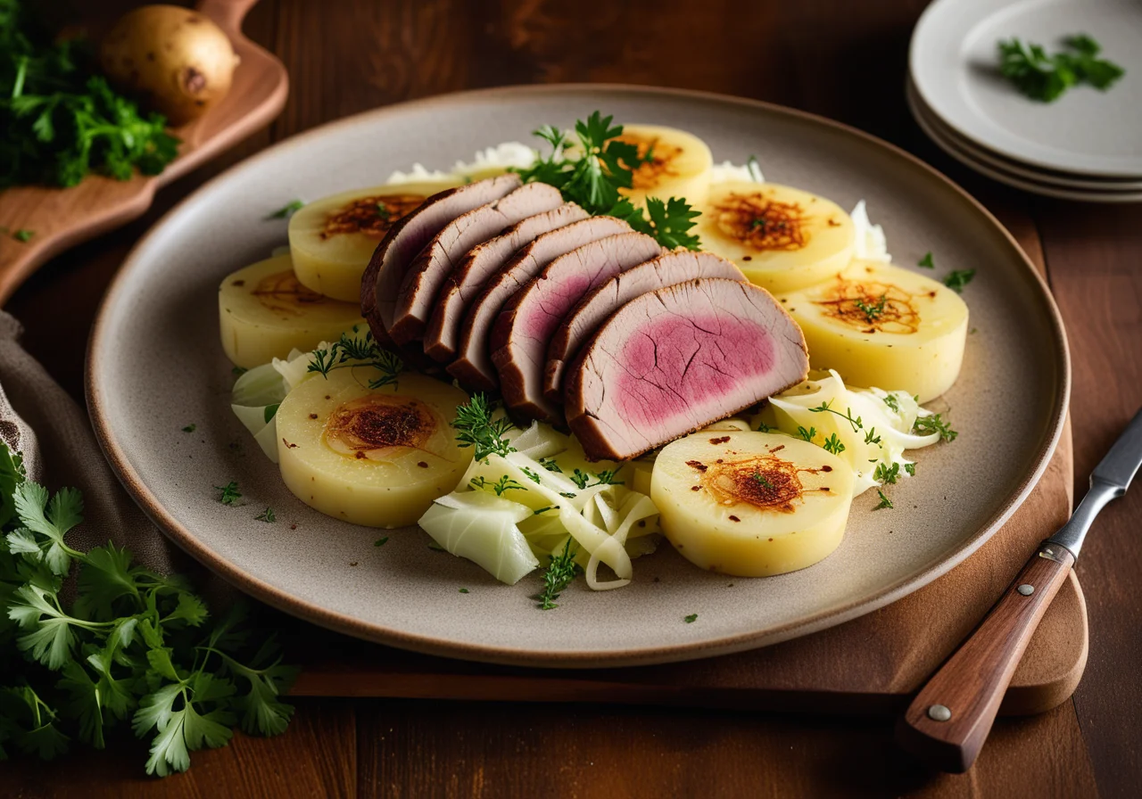 Kassler with Bavarian Cabbage