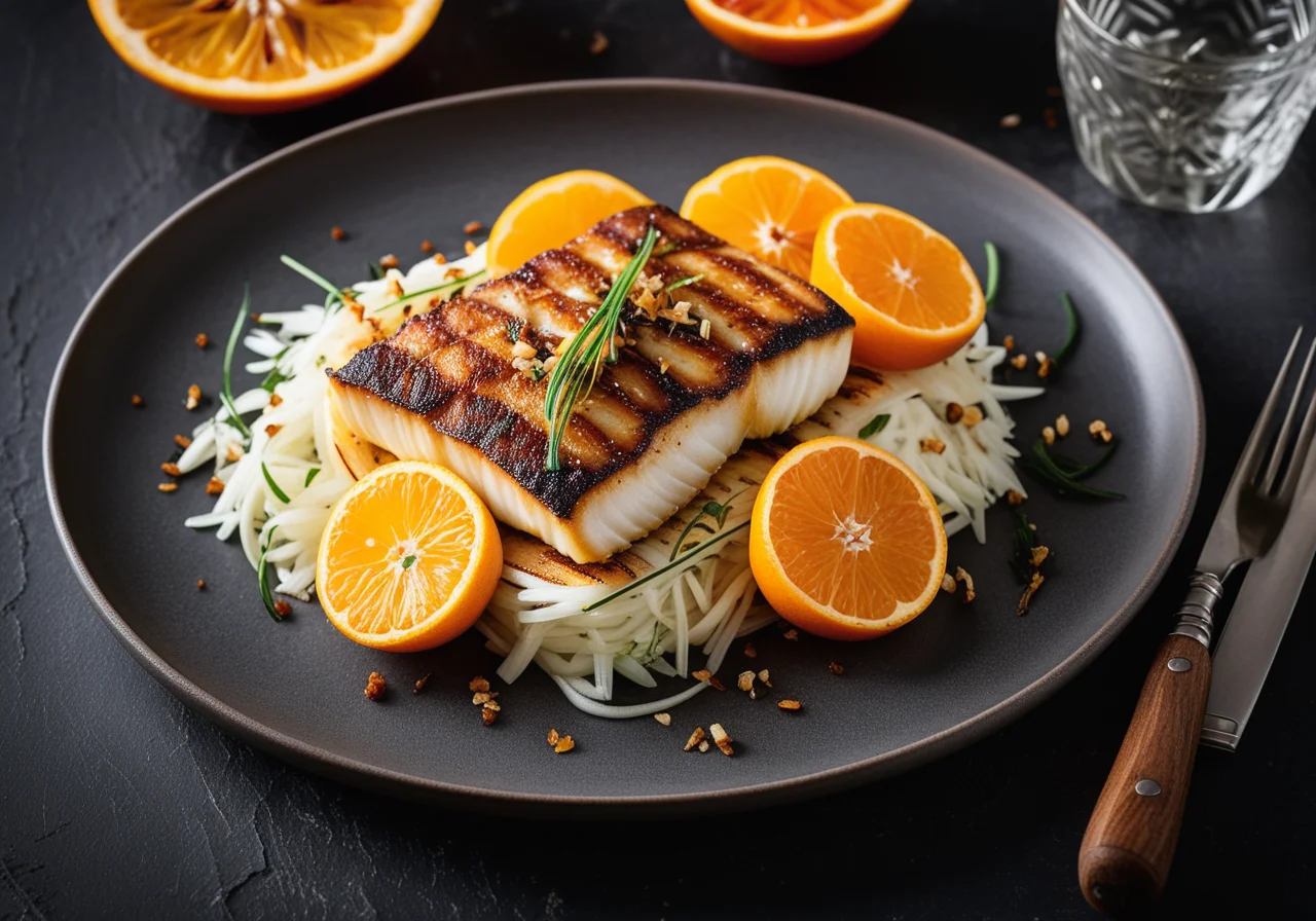 Pikeperch with Orange-Fennel Vegetables