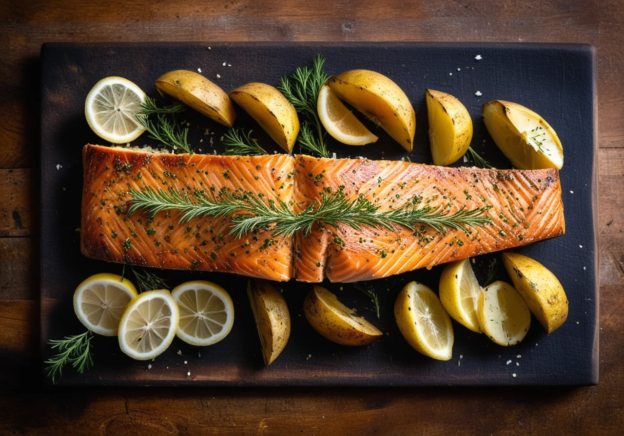 Baked Salmon Trout