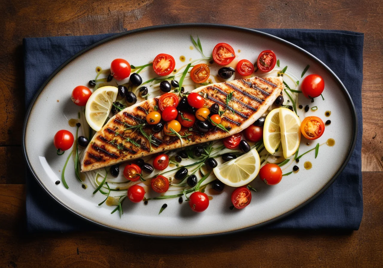 Redfish Fillet with Cherry Tomatoes