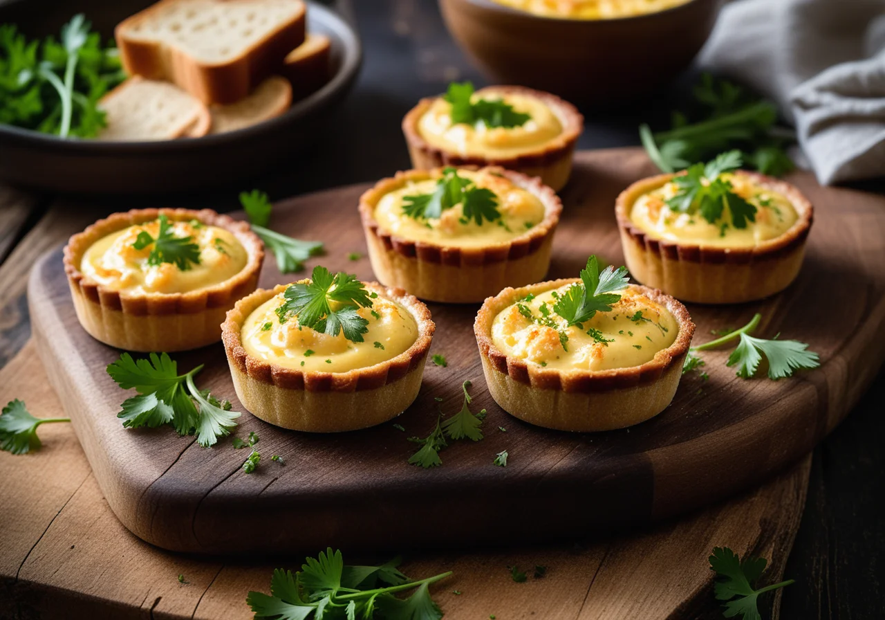 Celery Shrimp Flan with Cheese and Toast
