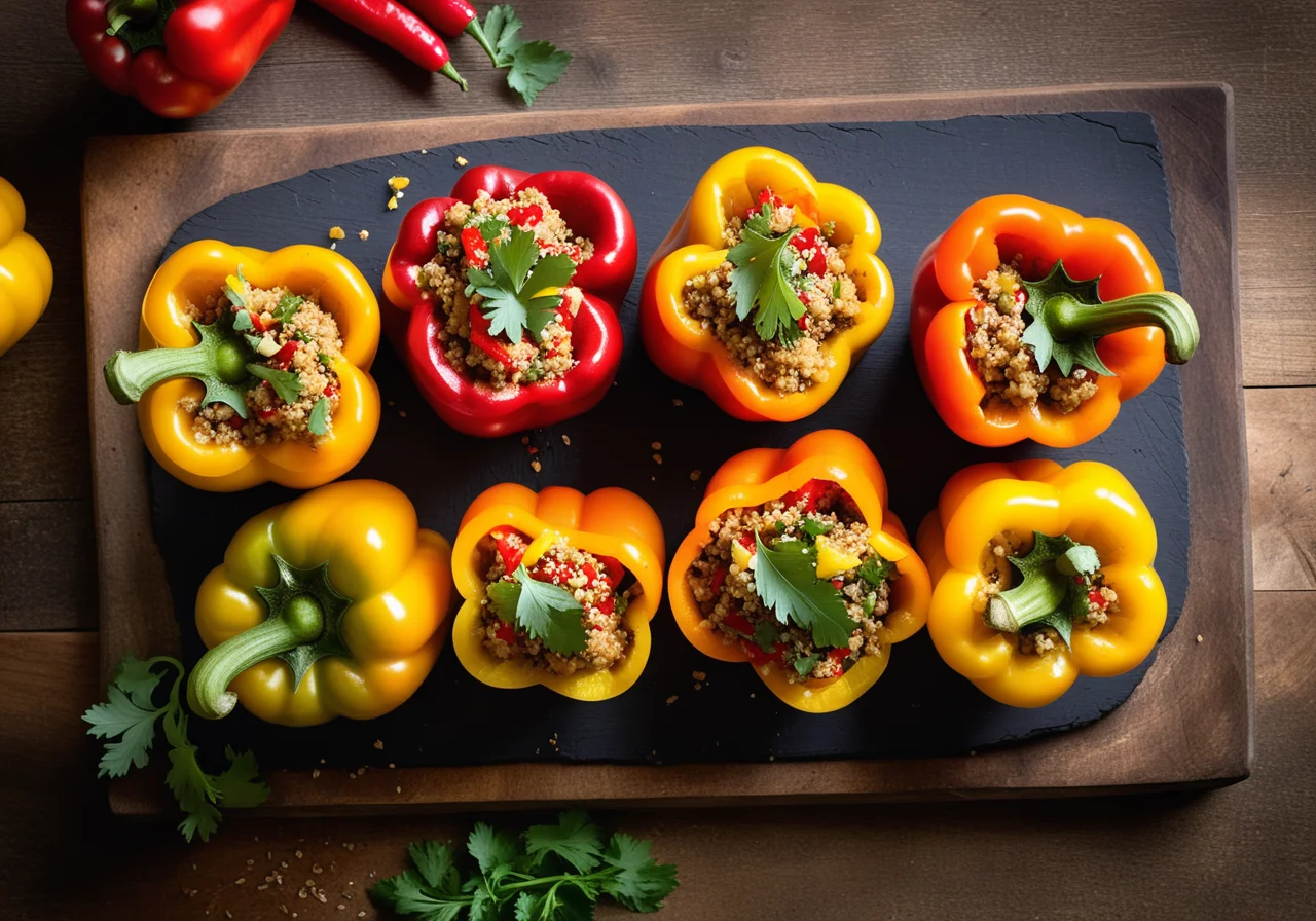 Stuffed Bell Peppers with Quinoa