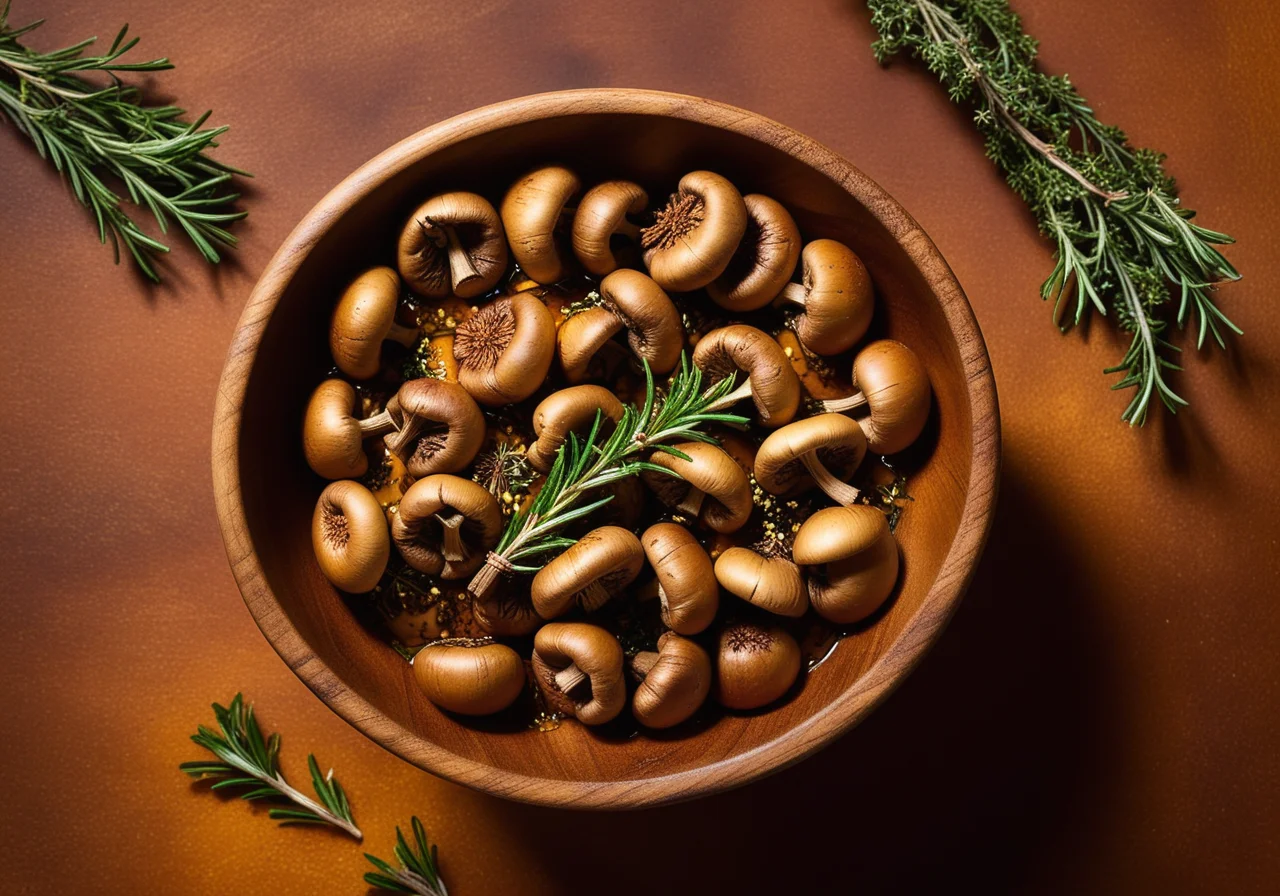 Marinated Porcini Mushrooms with Herbs