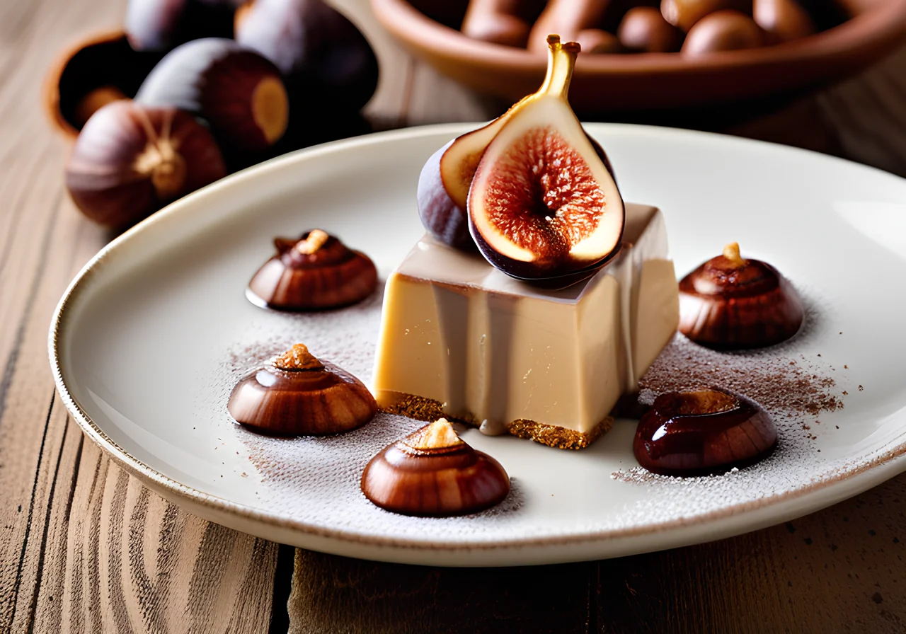 Chestnut Parfait with Figs and Glazed Chestnuts
