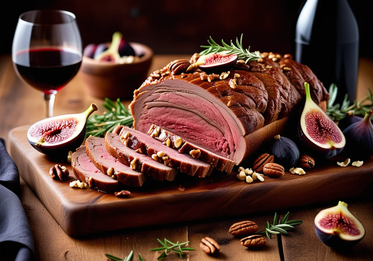 Veal Roast with Fig Filling and Walnuts