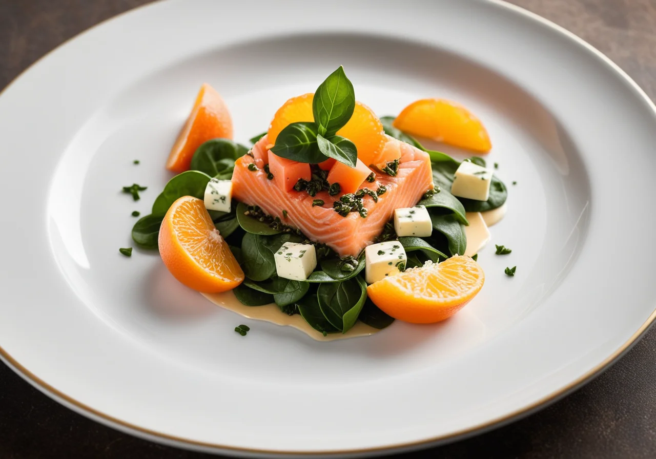 Salmon Tartare with Capers and Mozzarella