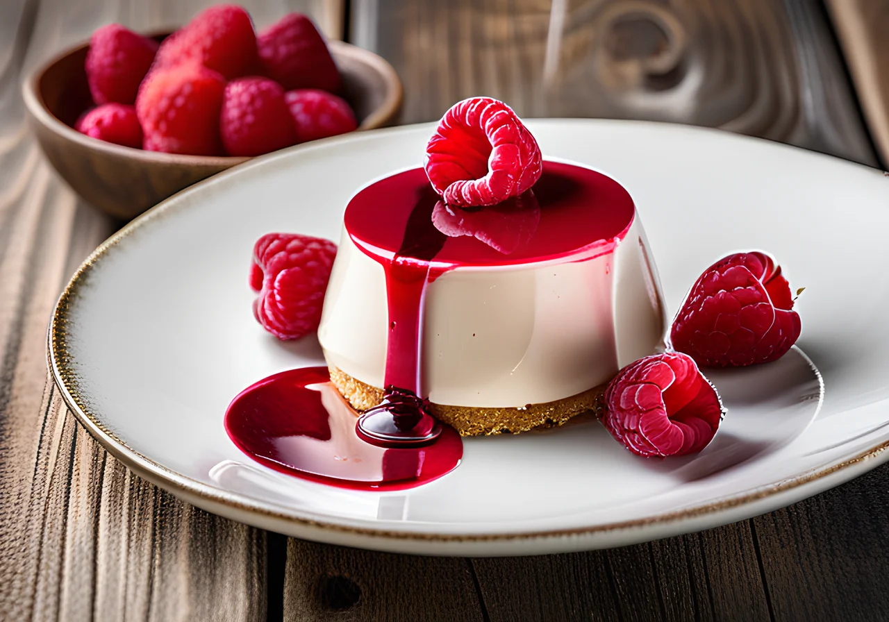 Quark Cream with Raspberries