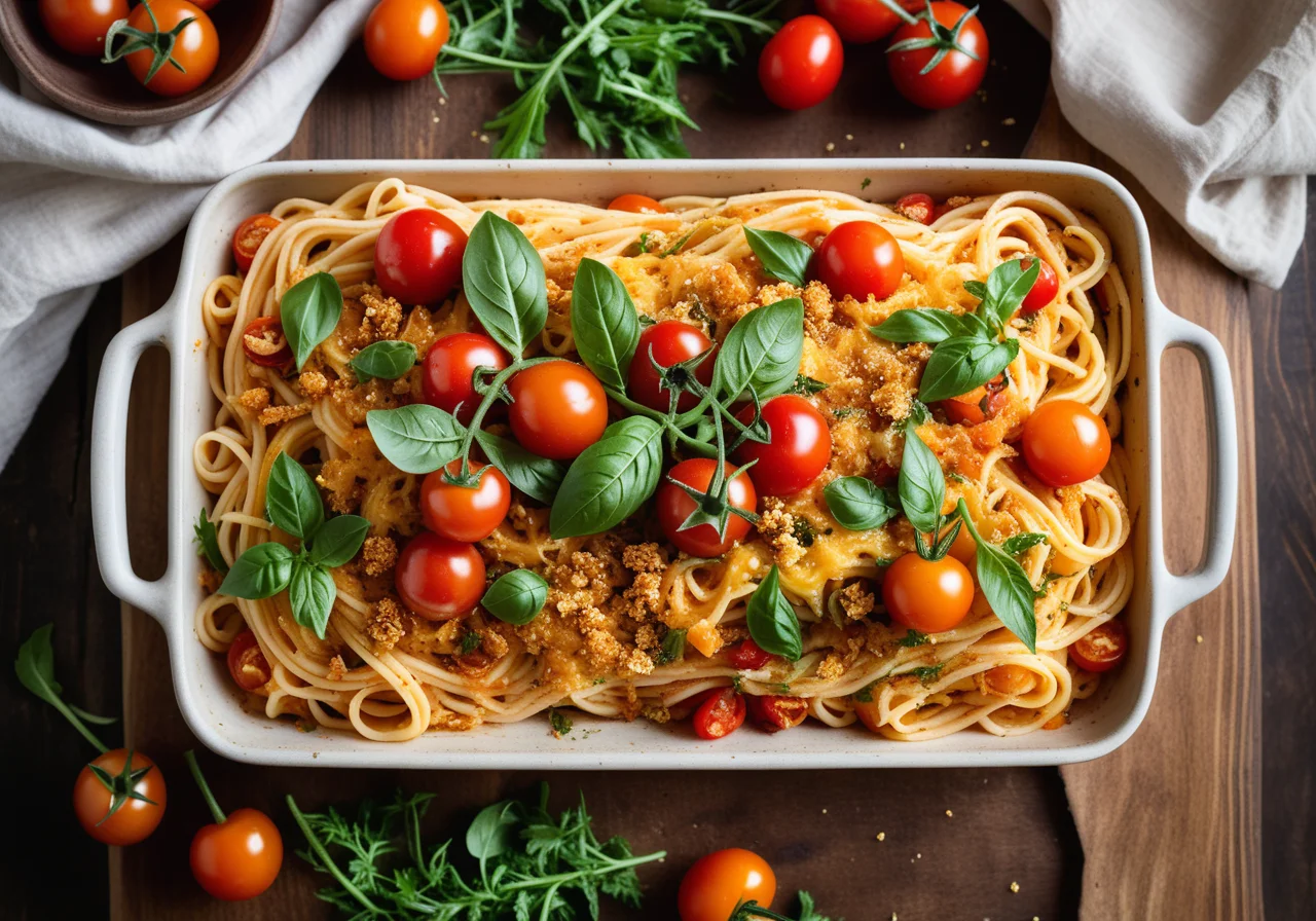 Oven Spaghetti with Feta