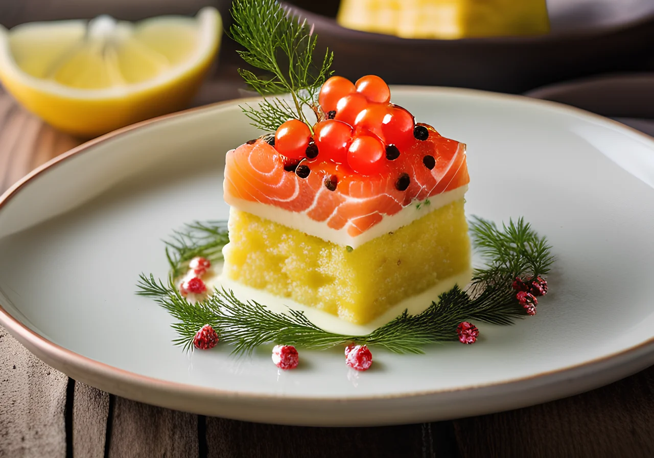 Polenta Salmon Towers