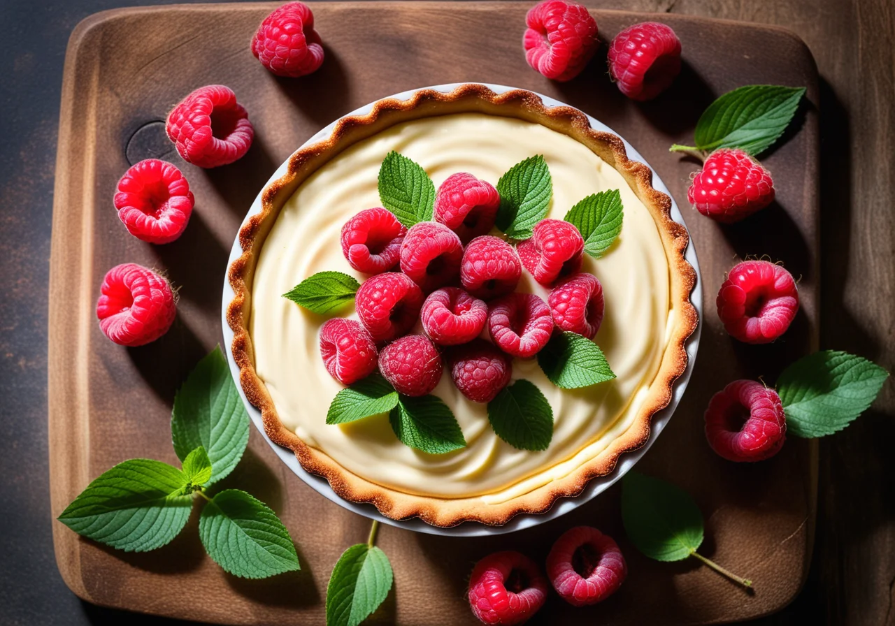 Raspberry Quark Tart