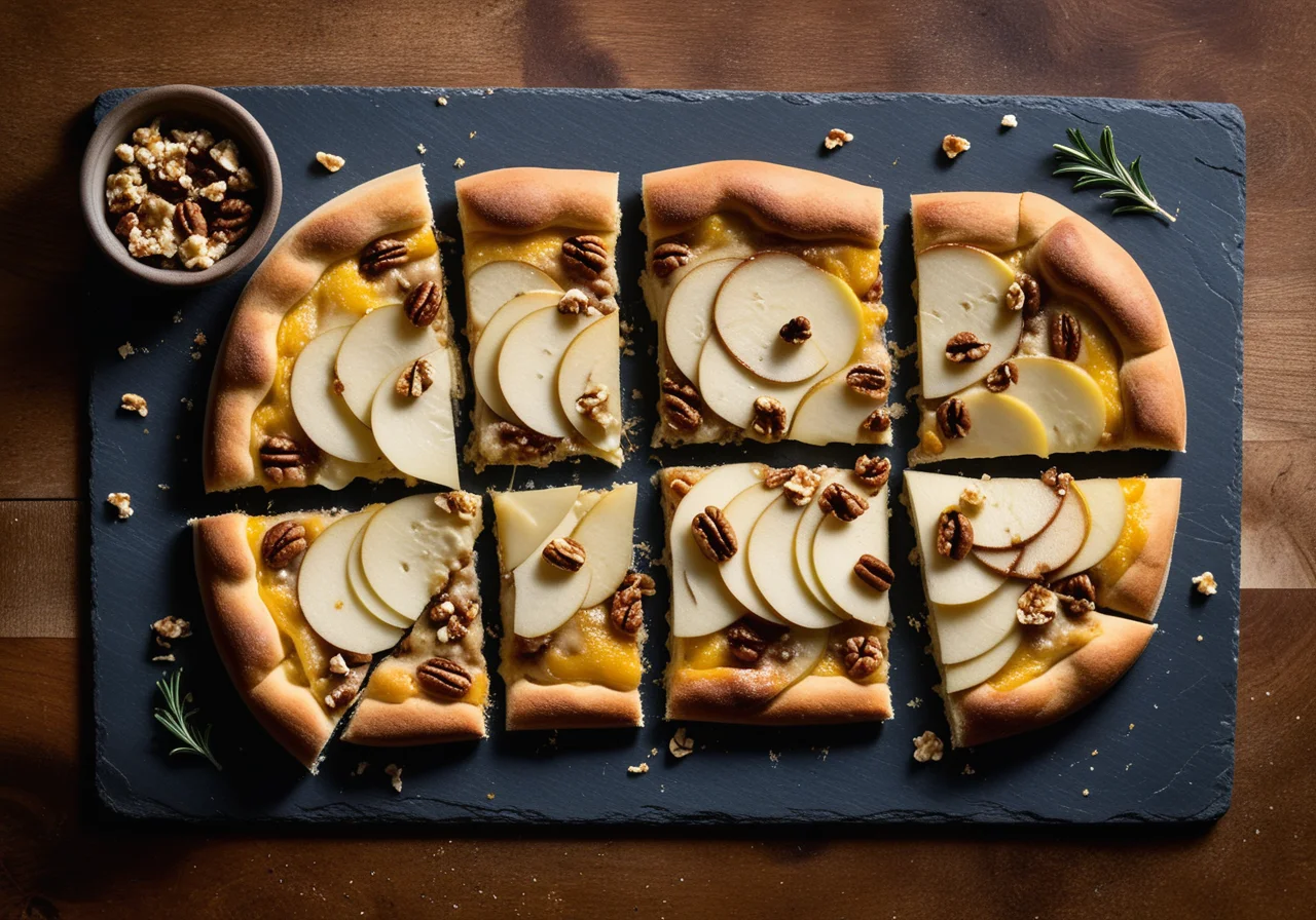 Blue Cheese, Pear and Walnut Pizza