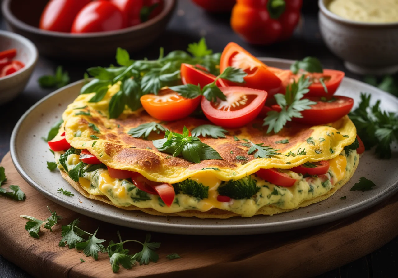 Persian-Style Omelette with Bell Peppers and Turmeric