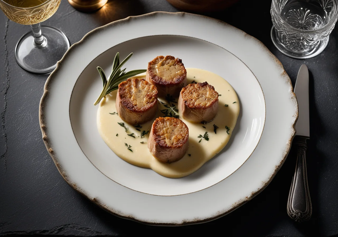 Veal Medallions with Chicory