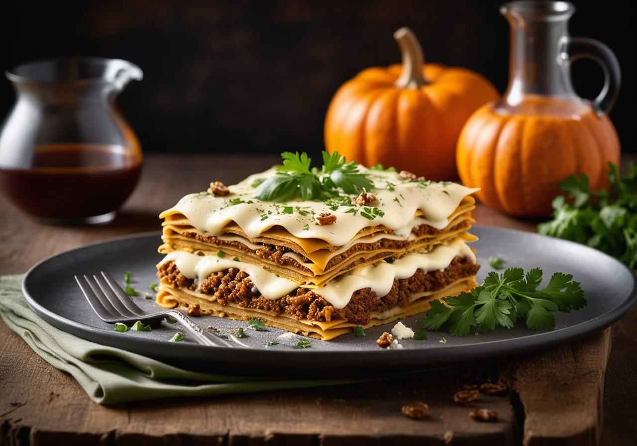 Vegetarian Lasagna with Walnuts