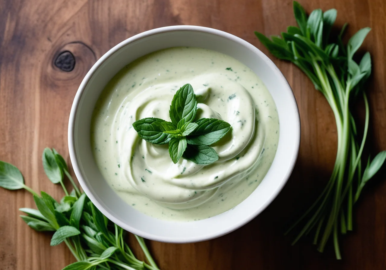 Yogurt Vinaigrette with Mint