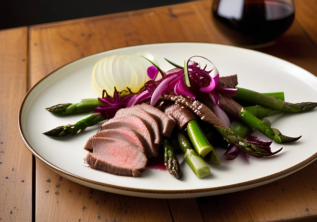 Beef Strips with Green Asparagus