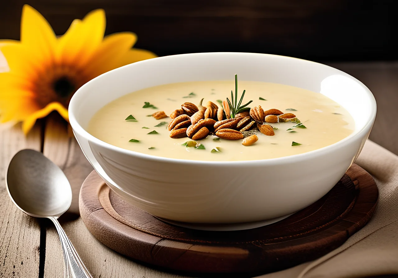 Cheese Soup with Croûtons