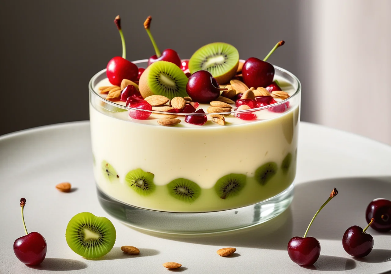 Vanilla Pudding with Fruit