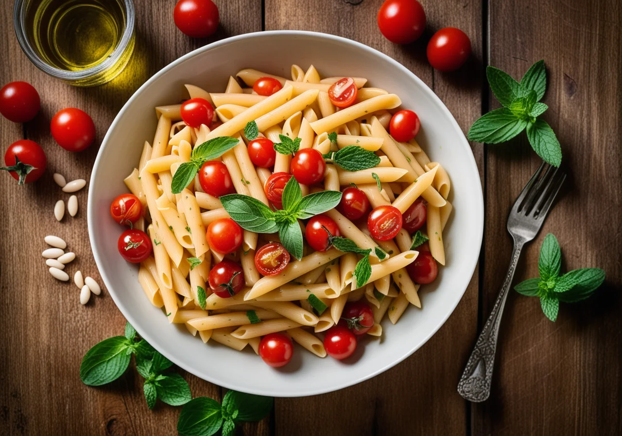Pasta with Thick Beans and Tomatoes