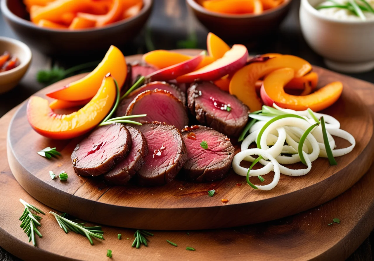 Filet Strips with Nectarines