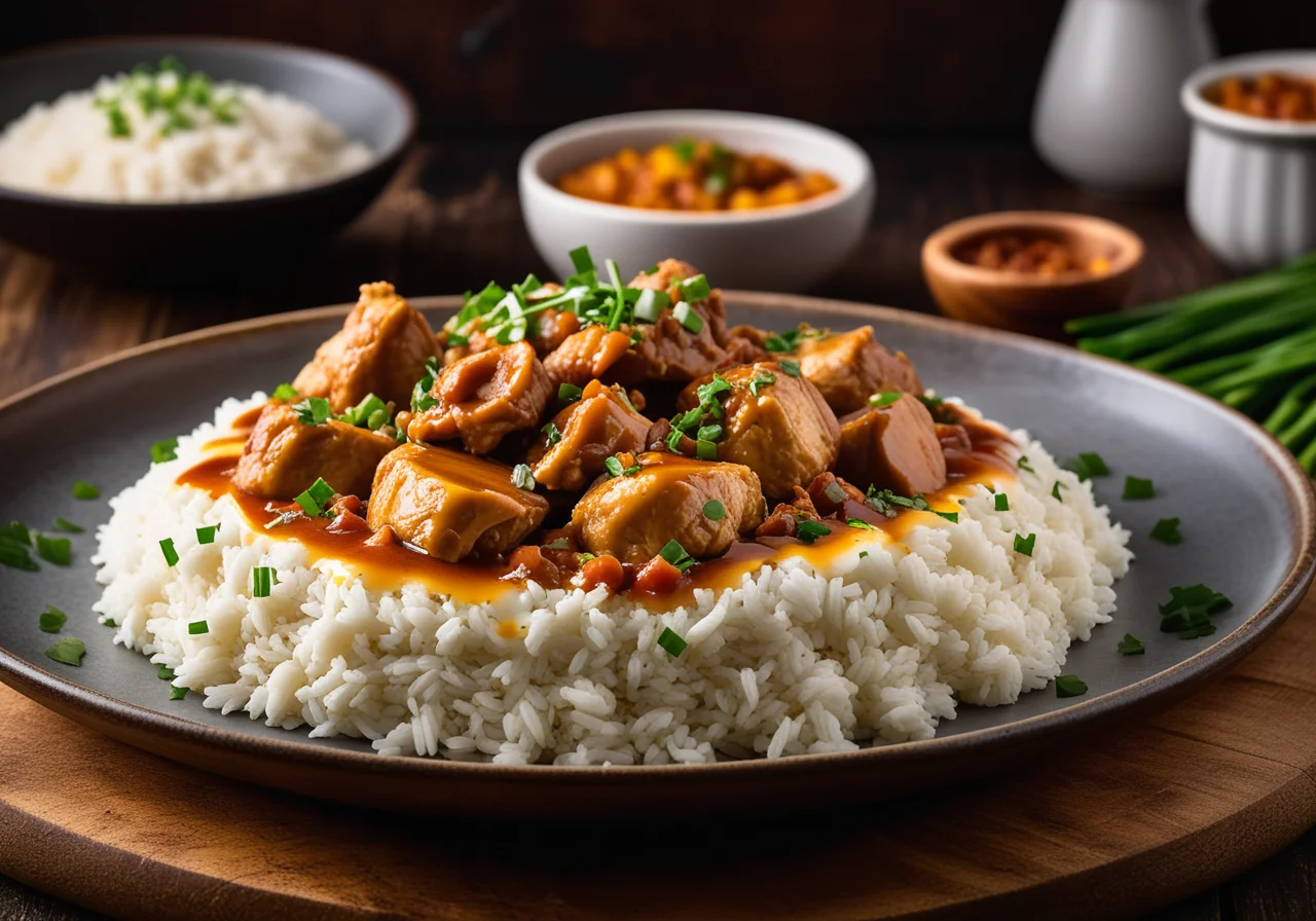 Chicken ragout with rice