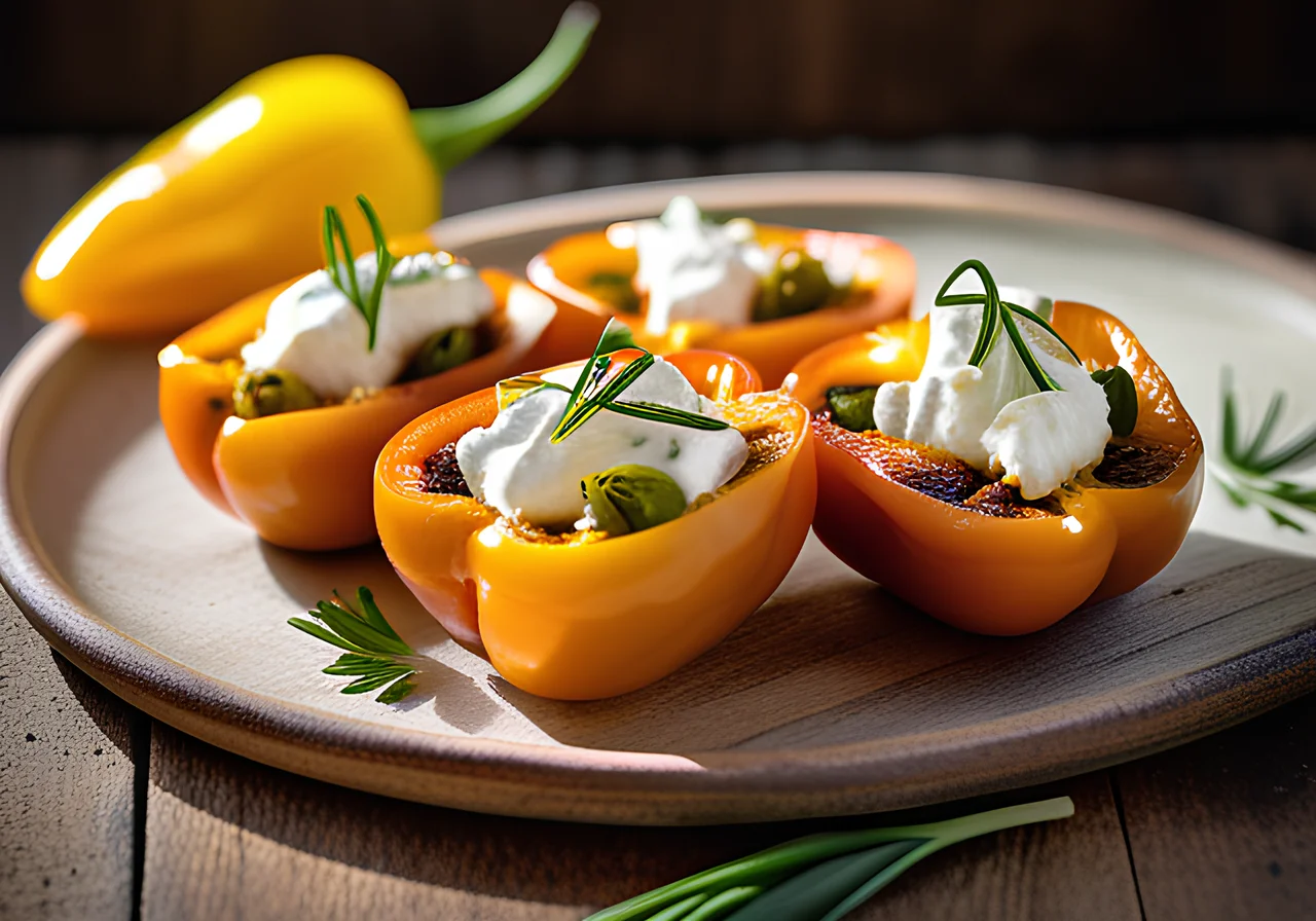 Pimento Peppers with Cheese Filling