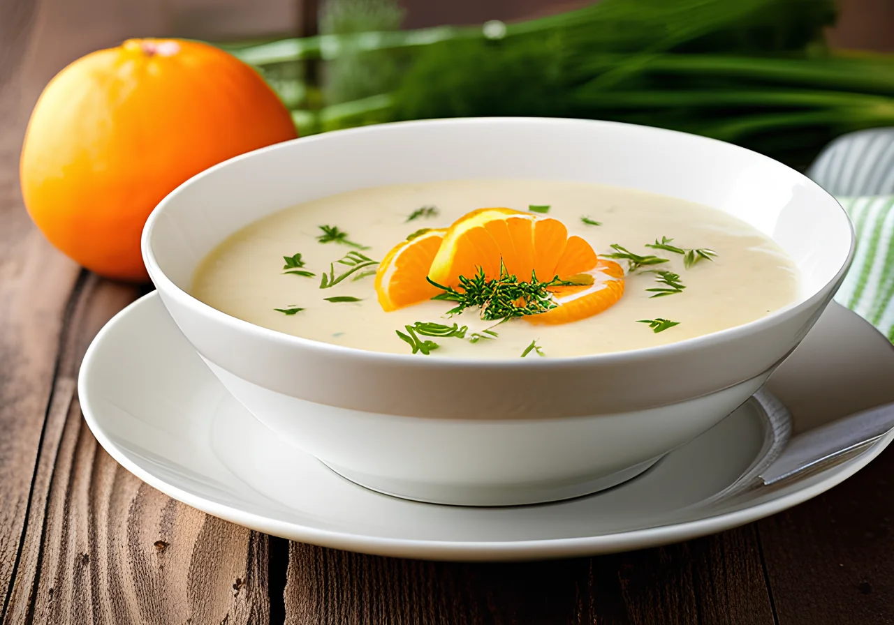 Creamy Cauliflower Soup with Kohlrabi