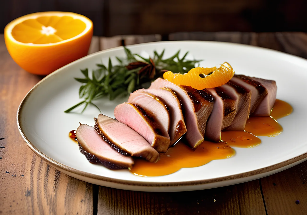 Pan-Seared Duck Breast with Orange Sauce