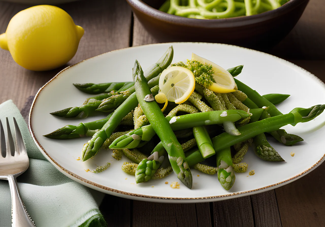Green Asparagus with Pasta and Pesto