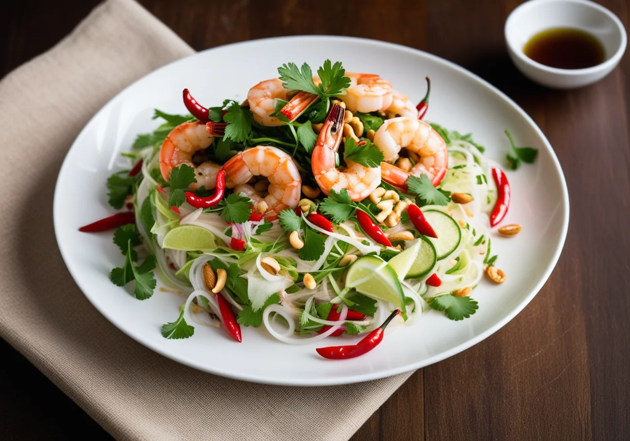 Thai Shrimp Salad with Peanuts and Lime