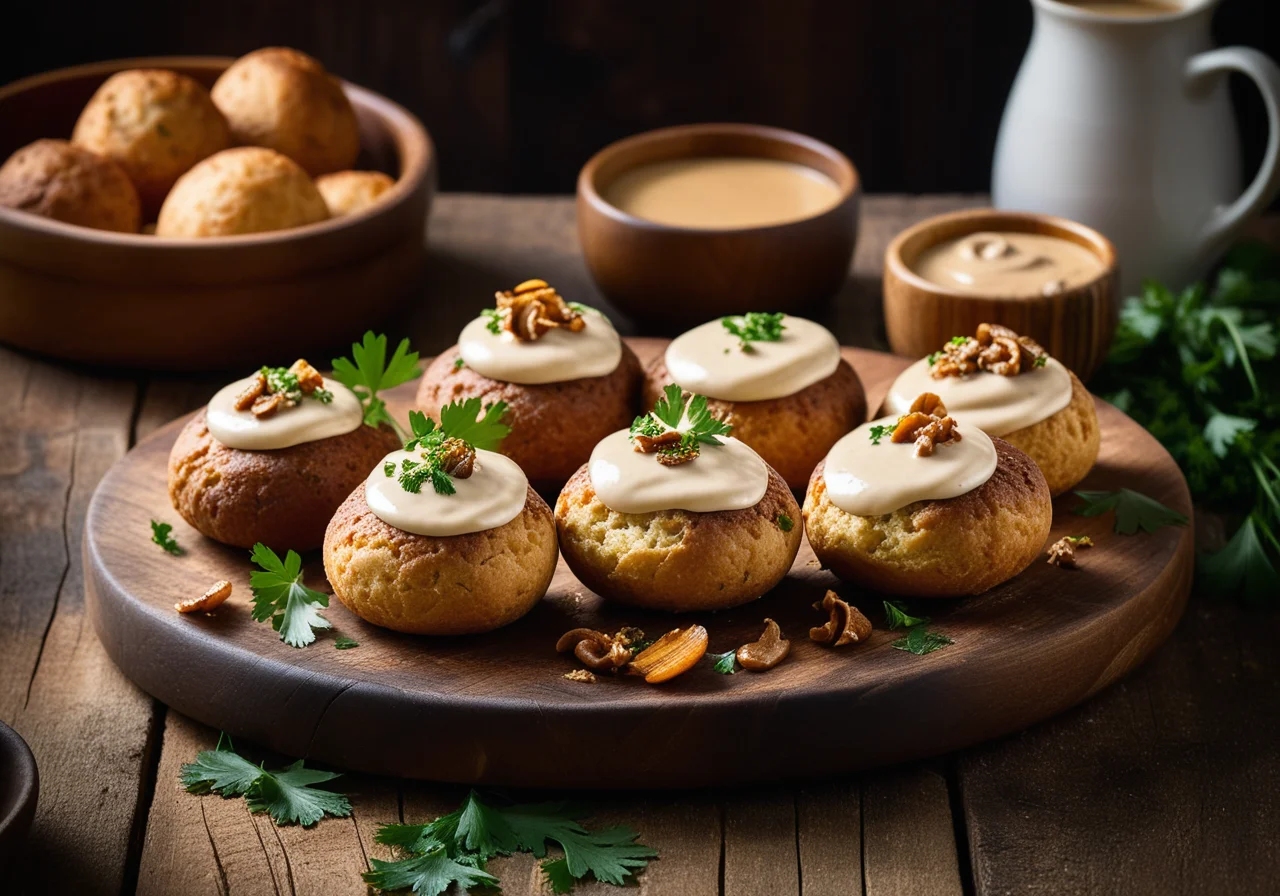 Semmelknödel with Mushroom Sauce
