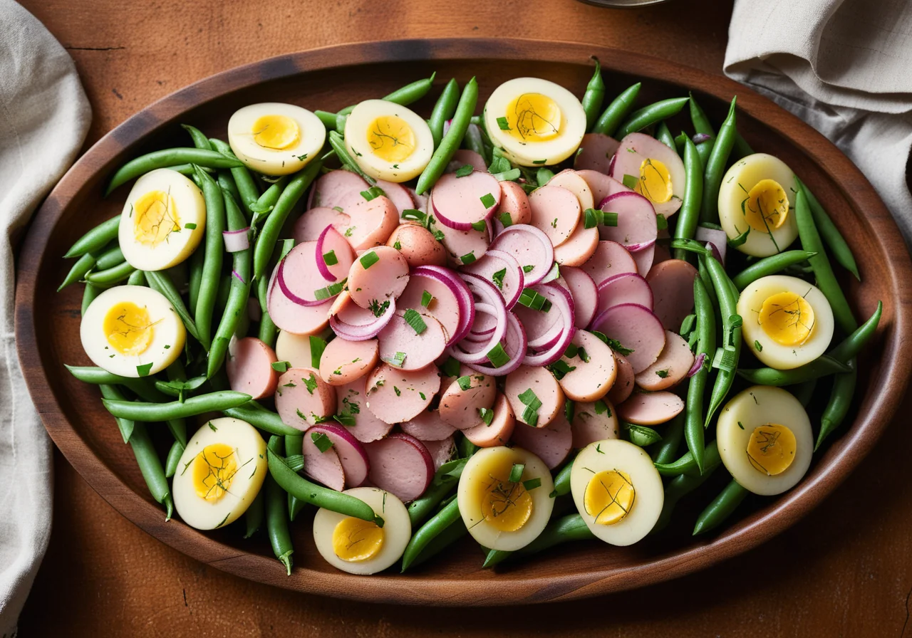 Potato Bean Salad with Egg